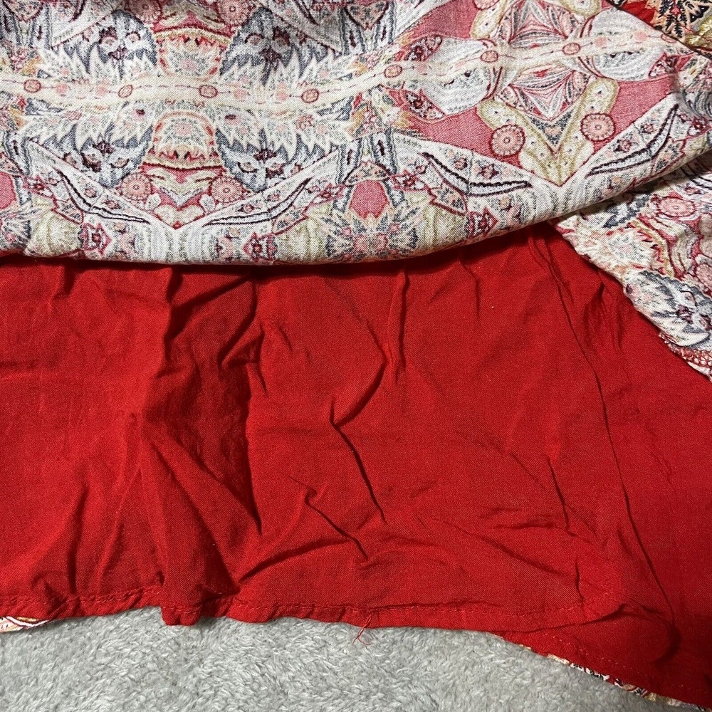 Lulus Dress Womens Small Red Lined Swing Mini Boho‎ Sleeveless High Neck - Picture 6 of 8